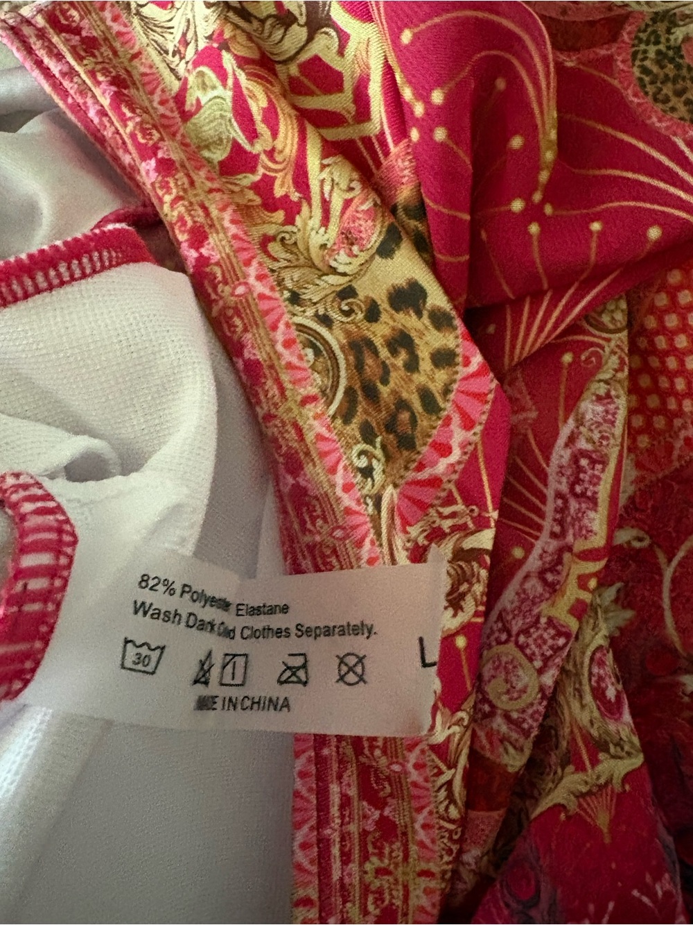 Bohemian V-Neck Pink swim-dress - Picture 8 of 12